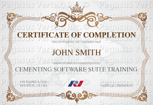 Training Certificate example